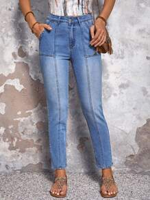 EMERY ROSE Jeans casuales para mujeres de ajuste slim con bolsillos