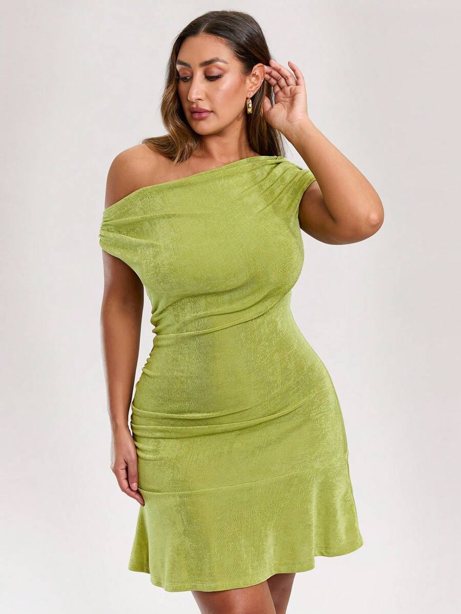 SHEIN BAE St Patrick Green Outfit Green Dress Spring Break Cheap Clothes Summer Clothes Spring Dress - Olive Green - View 1