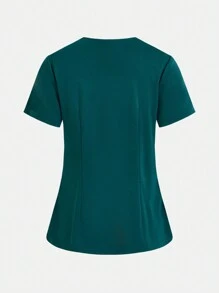 TaskEZ Top de limpieza cruzada con 4 bolsillos para mujer