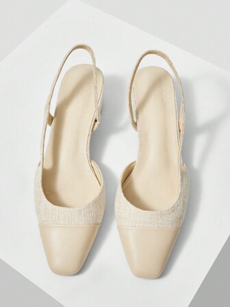 MOTF PREMIUM 女士舒适高跟方头低跟度假鞋，适合夏季新年假期、春季鞋、春假复活节舞会高跟鞋