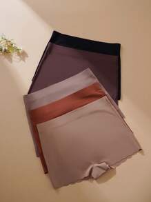 SHAPORA Women Solid Color Simple Daily Panties (Set Of 5) - Multicolor - View 3