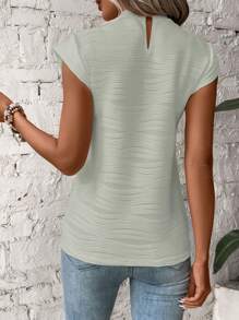 SHEIN Clasi Solid Color Round Neck Raglan Sleeve Simple Summer Short Sleeve T-Shirt