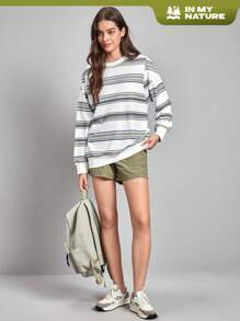 In My Nature Capucha con estampado de rayas exterior