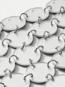 SHEIN BAE 1 件女式 SXY、可爱、奢华、街头风格金属/金属时尚服装链，适合休闲、夜店、派对