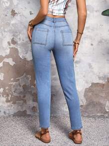 EMERY ROSE Jeans casuales para mujeres de ajuste slim con bolsillos