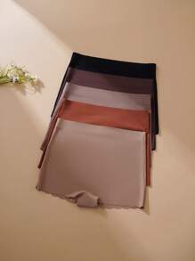 SHAPORA Women Solid Color Simple Daily Panties (Set Of 5) - Multicolor - View 1