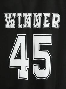 Teen Boy Spring/Summer Casual Letter And Number Printed Short Sleeve T-Shirt With Cargo Pants Set