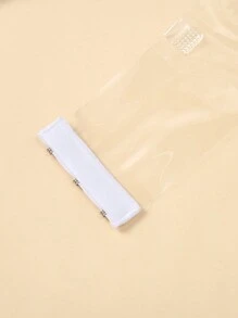 DesireSculpt 女士無肩帶帶鋼圈實色內衣，百搭基礎款式 - 白色 - 查看 7