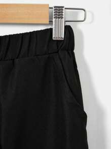 Teen Boy Spring/Summer Casual Letter And Number Printed Short Sleeve T-Shirt With Cargo Pants Set