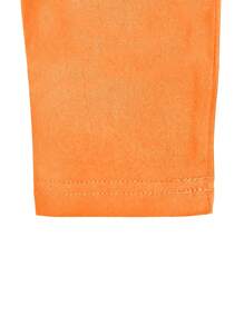 2pcs Set Men's Casual Solid Color Short Sleeve T-Shirt And Shorts, Summer Elegant - Orange - View 3