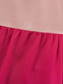 Dreamara Plus Size Holiday V-Neck Bubble Sleeve Shirt