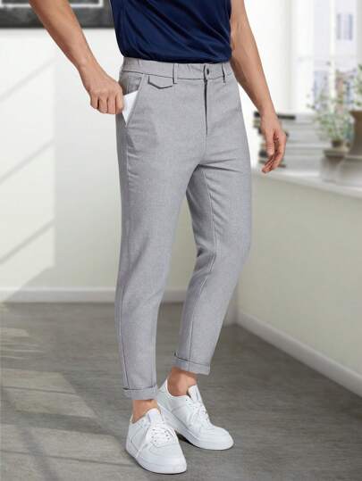Guys Solid Slant Pocket Pants