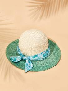 SHEIN VCAY 1pc Women's Cute Basics Woven Handmade Crochet Round Buckle Gold Thread Bohemian Style Knotted Waist Rope Belt, Suitable For Beach, Picnic, Vacation, School - Green - View 1