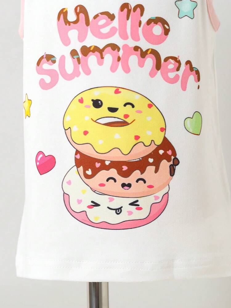 Young Girl Knitted 3-Pack Set Of Camisoles With Fun Patterns