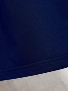 Manfinity Dauomo Men Summer Casual Set - Letter Printed Ombre Short Sleeve T-Shirt And Shorts