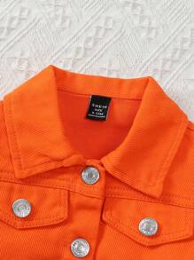 春秋寶寶女孩甜美可愛休閒舒適牛仔夾克和裙子兩件套裝