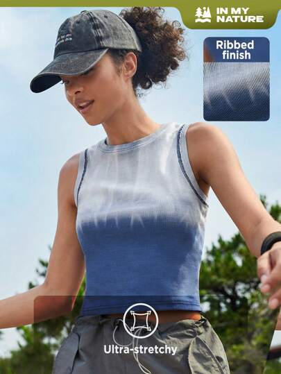 In My Nature 复古美式风格紧身无袖上衣，适合户外运动、徒步旅行和城市通勤，水洗做旧效果