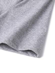 Men's Casual Slogan Print Round Neck Short Sleeve T-Shirt - Grey - View 6