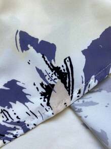 Breezaya Jupe mi-longue élégante imprimée florale pour femme en vacances