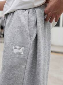 Claim Dot Men Long Straight Casual Summer Wide Legged Sports Pants Oversize Sweat Pants Nice Plain Light Grey Going Out Fashion Couple Matching