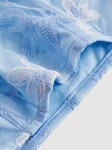 Aveloria Rosie Embroidered Textured Fabric Bra Cup Bustier Cropped Top For Women