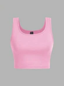 SHEIN EZwear 3 件套黑色、白色、灰色短款休闲修身女式无袖背心，适合夏季 - 彩色 - 查看 9