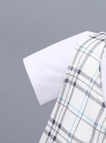 Conjunto De Ropa De Bebé De Niño De Estilo Inglés Y Caballero, Camisa, Chaleco Y Pantalones Cortos 3 Piezas