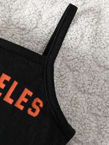 嬰兒女寶寶織毛衣+吊帶褲春秋套裝 - 亮橙色 - 查看 5