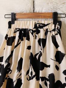 女士休闲花卉印花长裙，夏季