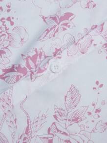 Manfinity Homme Men Simple Printed Short Sleeve Casual Shirt - Pink - View 3