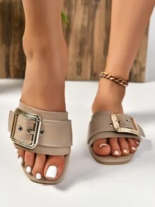 New Summer Flat Sandals Apricot Slip Resistant Open Toe Casual Outdoor Plus Size Women Shoes