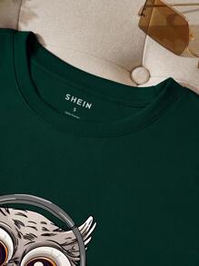 INAWLY 女士简约印花圆领短袖夏季日常 T 恤图案 T 恤女式上衣