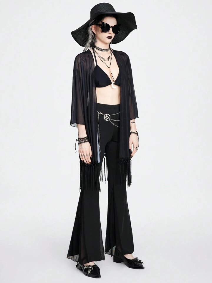 Our Goth Black Summer Gothic Snake Mysterious Star Moon Back