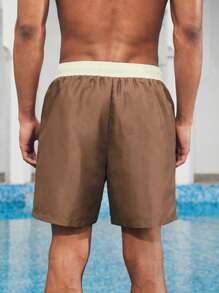Manfinity VDAYZ 1 quần short bó màu thời trang nam dáng rộng cho cặp đôi đồ bơi phù hợp, đi biển, đi nghỉ, phong cách Hawaii - Nhiều màu - Xem 3
