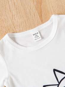 春夏款寶寶男童針織短袖三件套，休閒服裝 - 彩色 - 查看 3