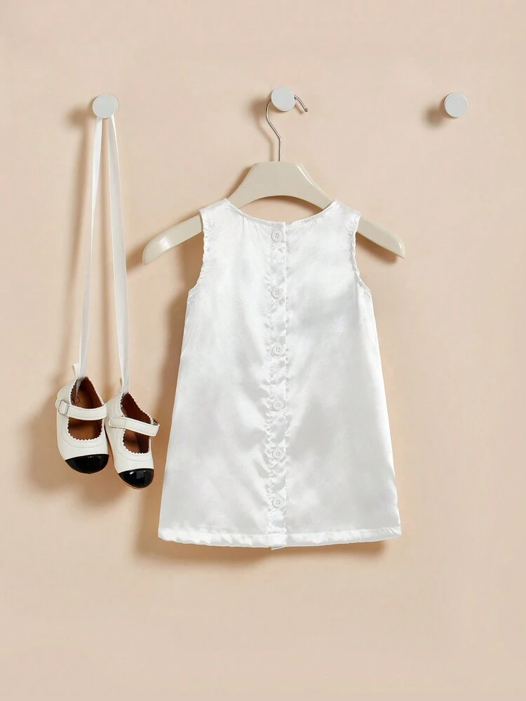 Baby Girl Elegant Color-Block Bowknot Dress Summer