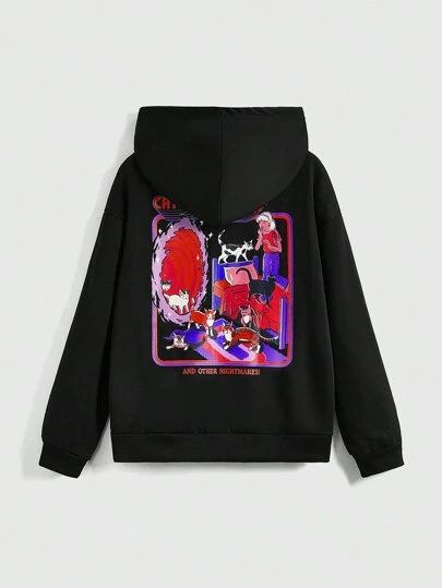 Stevenrhodes 時尚街頭風格貓咪立體兔毛連帽長袖拉鍊衫