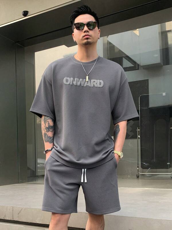 Set de tricou și pantaloni scurți de vară pentru bărbați