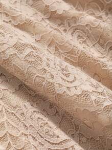 DAZY Vestito elegante da donna con maniche a balze e arricciature in pizzo, per primavera, adatto come abito da sera