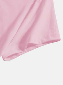 SHEIN EZwear Ladies" Lemon Print Short Sleeve T-Shirt For Summer - Pink - View 4