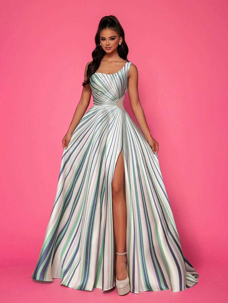 Smilprince Long High-End Elegant Evening Dress - Mint Green - View 1