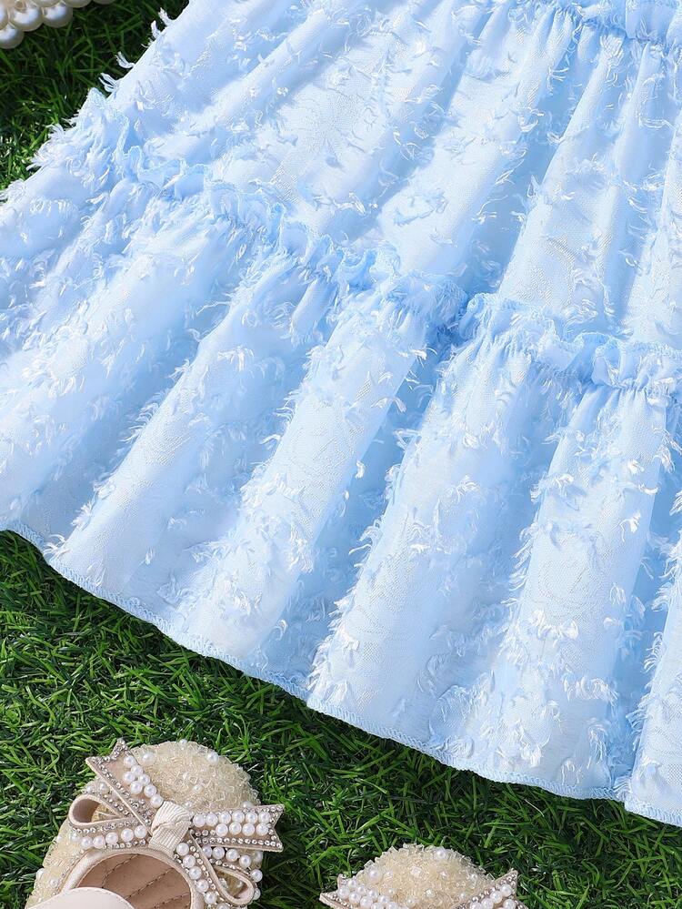 Baby Girl Vintage Simplified Basic Slip Dress For Summer With Headband