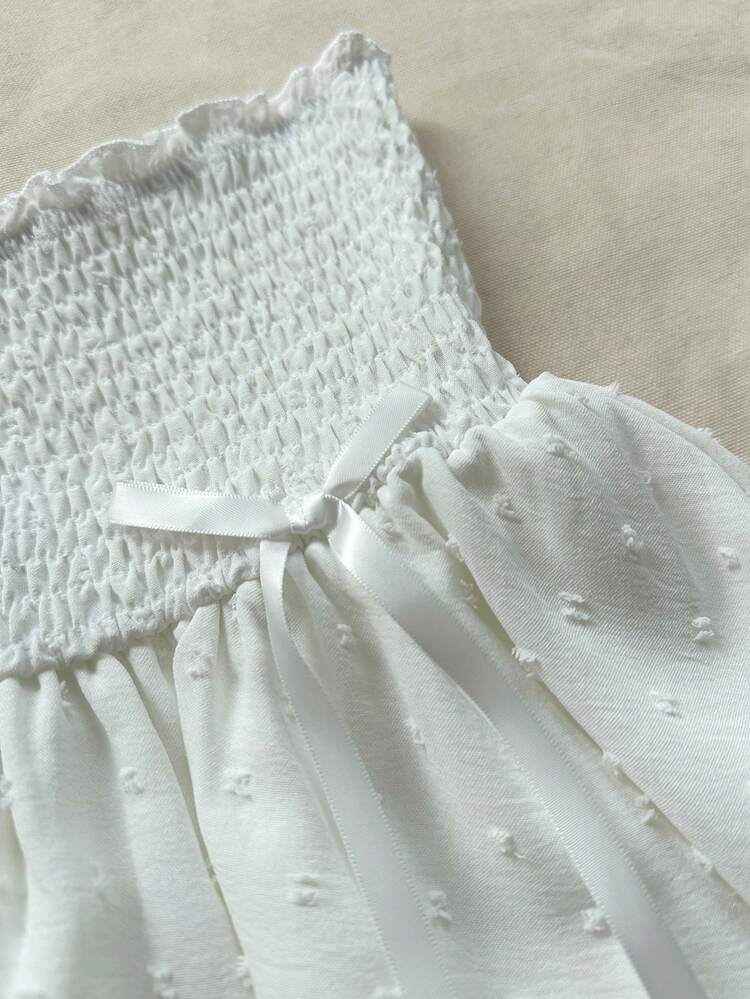 Women Low-Waist Double-Layer Ruffle Trim Skirt Summer Vacation
