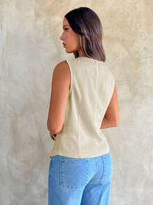 Aloruh 女性春夏時尚純色西裝背心