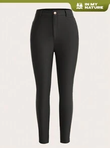 In My Nature 女士戶外壓力褲 - 墨綠色 - 查看 1