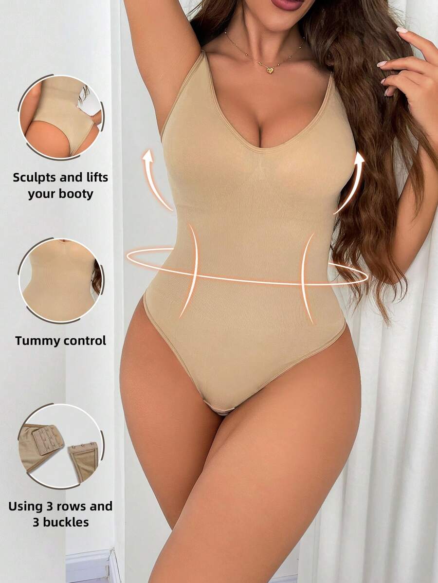 Quần định hình body màu trơn thời trang dành cho nữ - Màu be - Xem 1