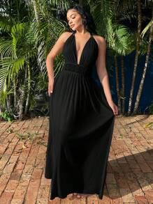 SHEIN SXY Quần áo phụ nữ đi nghỉ ở bãi biển Váy phụ nữ màu trắng Váy phụ nữ bãi biển Quần áo phụ nữ Boho Váy mùa hè Trang phục phụ nữ Váy dài mùa hè Quần áo phụ nữ mùa hè Váy bãi biển Váy Boho Váy mùa hè Trang phục mùa hè Váy trắng Váy phụ nữ màu trắng - màu đen - Xem 1