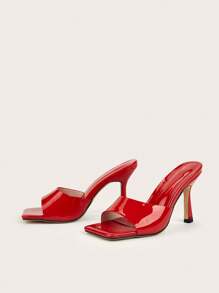 Red Thin Heel Fashionable Women High Heel Sandals,Stilletos Heels - Red - View 2