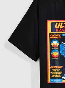 PIGBOOM Summer Leisure Fun Print Cute Cartoon Dinosaur Girl Printed T-Shirt