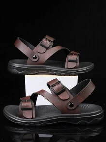 Men's Flip Flops, New Design Dual-Use Indoor Outdoor Comfortable Casual Slippers - Brown - View 5